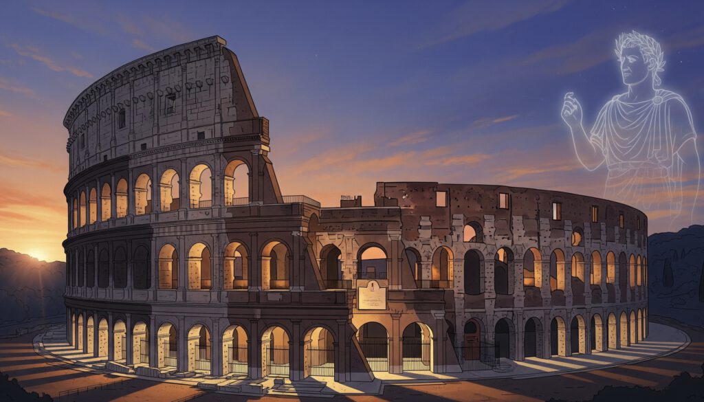 coliseo roma maldicion neron